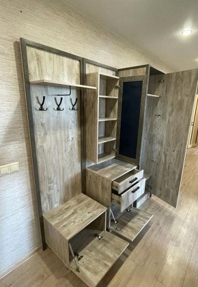АМЕЛИ Прихожая (Дуб Юкон/Бетон темный) в Заводоуковске - zavodoukovsk.ok-mebel.com | фото 3
