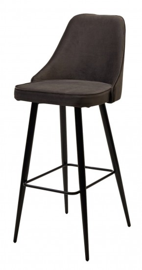 Барный стул NEPAL-BAR ГРАФИТ #14, велюр/ черный каркас (H=78cm) М-City в Заводоуковске - zavodoukovsk.ok-mebel.com | фото
