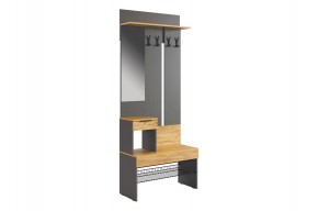 БАСКО Прихожая К5 (графит) в Заводоуковске - zavodoukovsk.ok-mebel.com | фото 2