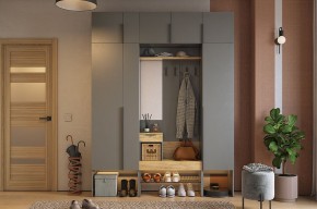 БАСКО Прихожая К9 (графит) в Заводоуковске - zavodoukovsk.ok-mebel.com | фото 2