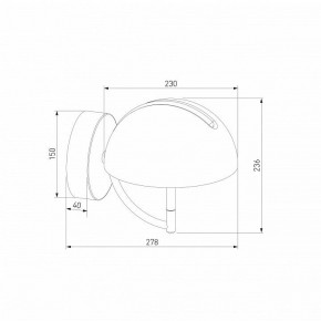 Бра Eurosvet Emisfero 50083/1 LED золото в Заводоуковске - zavodoukovsk.ok-mebel.com | фото 3