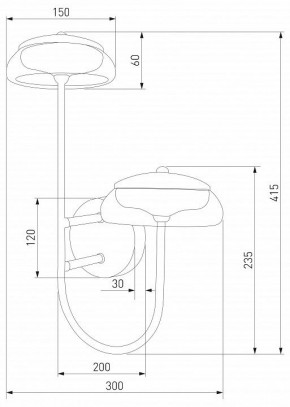 Бра Eurosvet Fungo 50388/2 LED черный в Заводоуковске - zavodoukovsk.ok-mebel.com | фото 5
