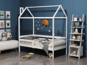 Детская кровать-домик из массива березы Соня-6 (Белый/Лак) в Заводоуковске - zavodoukovsk.ok-mebel.com | фото 1