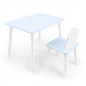 Детский комплект стол и стул «Облачко» Rolti Baby  (голубая столешница/голубое сиденье/белые ножки) в Заводоуковске - zavodoukovsk.ok-mebel.com | фото