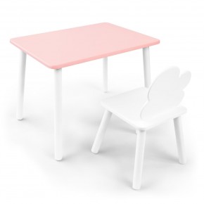 Детский комплект стол и стул «Облачко» Rolti Baby (розовый/белый, массив березы/мдф) в Заводоуковске - zavodoukovsk.ok-mebel.com | фото