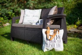 Диван пластиковый Корфу Макс (Corfu love seat max) коричневый в Заводоуковске - zavodoukovsk.ok-mebel.com | фото 4