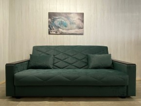 Диван Престиж-15 (НПБ+МДФ) велюр Sensey bottle green в Заводоуковске - zavodoukovsk.ok-mebel.com | фото 2