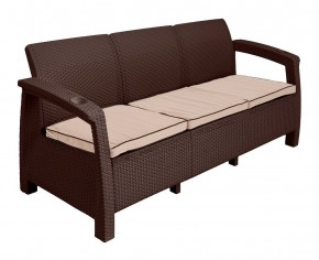 Диван Yalta Premium Sofa 3 Set (Ялта) шоколадный (+подушки под спину) в Заводоуковске - zavodoukovsk.ok-mebel.com | фото 2