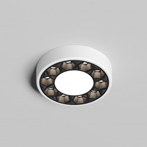 DK2440-WB Встраиваемый светильник DUAL 5+5 Вт, LED 4000K, IP 20, d90mm, белый/черный, алюминий/акрил в Заводоуковске - zavodoukovsk.ok-mebel.com | фото