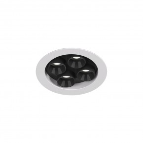 DK2510-WB Встраиваемый светильник SPACE со светодиодом d65 220V 8W 38° 4000К IP20 белый/черный алюминий в Заводоуковске - zavodoukovsk.ok-mebel.com | фото 4