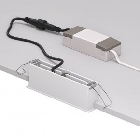 DK2514-WB Встраиваемый светильник SPACE со светодиодом L126mm 220V 10W 38° 4000К IP20 белый/черный алюминий в Заводоуковске - zavodoukovsk.ok-mebel.com | фото 3