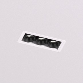 DK2530-WB Встраиваемый светильник SPACE со светодиодом под шпатлевку L69mm 220V 6W 38° 4000К IP20 белый/черный алюминий в Заводоуковске - zavodoukovsk.ok-mebel.com | фото