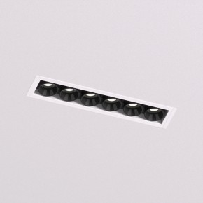 DK2531-WB Встраиваемый светильник SPACE со светодиодом под шпатлевку L126mm 220V 10W 38° 4000К IP20 белый/черный алюминий в Заводоуковске - zavodoukovsk.ok-mebel.com | фото
