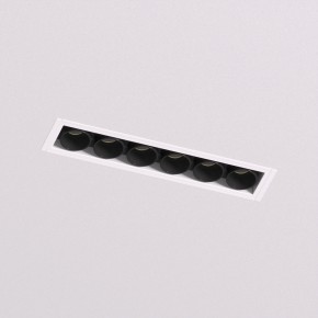DK2531-WB Встраиваемый светильник SPACE со светодиодом под шпатлевку L126mm 220V 10W 38° 4000К IP20 белый/черный алюминий в Заводоуковске - zavodoukovsk.ok-mebel.com | фото 2