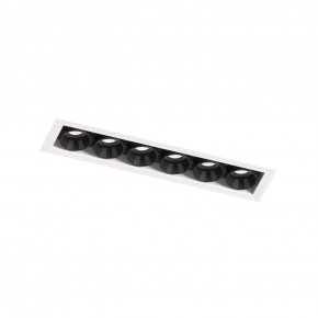 DK2531-WB Встраиваемый светильник SPACE со светодиодом под шпатлевку L126mm 220V 10W 38° 4000К IP20 белый/черный алюминий в Заводоуковске - zavodoukovsk.ok-mebel.com | фото 6