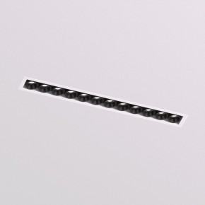 DK2532-WB Встраиваемый светильник SPACE со светодиодом под шпатлевку L240mm 220V 20W 38° 4000К IP20 белый/черный алюминий в Заводоуковске - zavodoukovsk.ok-mebel.com | фото