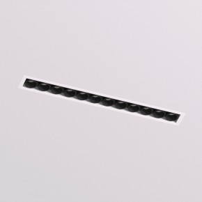 DK2532-WB Встраиваемый светильник SPACE со светодиодом под шпатлевку L240mm 220V 20W 38° 4000К IP20 белый/черный алюминий в Заводоуковске - zavodoukovsk.ok-mebel.com | фото 2