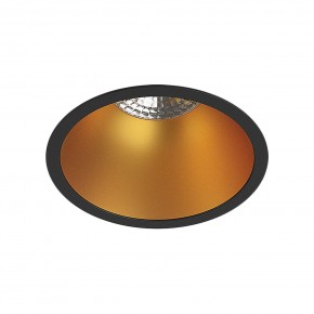 DK3026-BG Встраиваемый светильник, IP 20, 10 Вт, GU5.3, LED, черный/золотой, пластик в Заводоуковске - zavodoukovsk.ok-mebel.com | фото