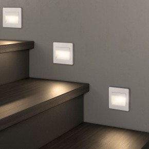 DK3050-WH Светильник встраиваемый в стену, IP 20, LED 3000, 1 Вт, белый, пластик в Заводоуковске - zavodoukovsk.ok-mebel.com | фото 6