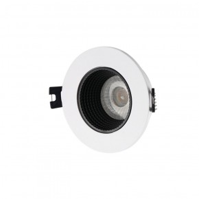 DK3061-WH+BK Встраиваемый светильник, IP 20, 10 Вт, GU5.3, LED, белый/черный, пластик в Заводоуковске - zavodoukovsk.ok-mebel.com | фото