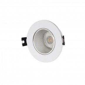 DK3061-WH+CH Встраиваемый светильник, IP 20, 10 Вт, GU5.3, LED, белый/хром, пластик в Заводоуковске - zavodoukovsk.ok-mebel.com | фото