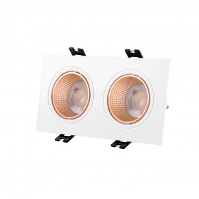 DK3072-WBR Встраиваемый светильник, IP 20, 10 Вт, GU5.3, LED, белый/бронзовый, пластик в Заводоуковске - zavodoukovsk.ok-mebel.com | фото