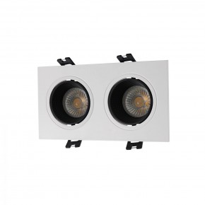 DK3072-WH+BK Встраиваемый светильник, IP 20, 10 Вт, GU5.3, LED, белый/черный, пластик в Заводоуковске - zavodoukovsk.ok-mebel.com | фото