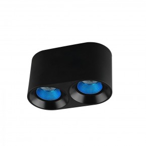DK3096-BK+CY Светильник накладной IP 20, 10 Вт, GU5.3, LED, черный/голубой, пластик в Заводоуковске - zavodoukovsk.ok-mebel.com | фото