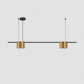DK4061-BK+SG Подвесной светильник ORBIT, IP20, 4xGU10 LED до 15 Вт, черный + сатинированное золото, алюминий в Заводоуковске - zavodoukovsk.ok-mebel.com | фото 2