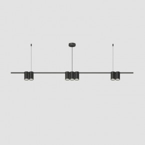 DK4063-BK Подвесной светильник ORBIT, IP20, 7xGU10 LED до 15 Вт, черный матовый, алюминий в Заводоуковске - zavodoukovsk.ok-mebel.com | фото