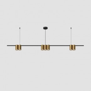 DK4063-BK+SG Подвесной светильник ORBIT, IP20, 7xGU10 LED до 15 Вт, черный + сатинированное золото, алюминий в Заводоуковске - zavodoukovsk.ok-mebel.com | фото 2