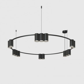 DK4067-BK Подвесной светильник ORBIT, IP20, 15xGU10 LED до 15 Вт, черный матовый, алюминий в Заводоуковске - zavodoukovsk.ok-mebel.com | фото