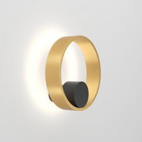 DK5060-BK+SG Бра ORBIT, IP20, 3000К, LED, 10 Вт, черный + сатинированное золото, алюминий в Заводоуковске - zavodoukovsk.ok-mebel.com | фото