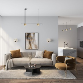 DK5060-BK+SG Бра ORBIT, IP20, 3000К, LED, 10 Вт, черный + сатинированное золото, алюминий в Заводоуковске - zavodoukovsk.ok-mebel.com | фото 5