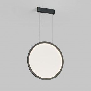 DK6606-BK Подвесной вертикальный светильник Veil со светодиодом H1700 d600 220V 48W 3000-6000K IP20 черный алюминий в Заводоуковске - zavodoukovsk.ok-mebel.com | фото