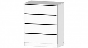ЭЛЕГАНТ Комод 4 ящика (белый) в Заводоуковске - zavodoukovsk.ok-mebel.com | фото