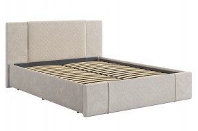 ХЛОЯ Кровать 1600 с основанием (крем велюр) в Заводоуковске - zavodoukovsk.ok-mebel.com | фото