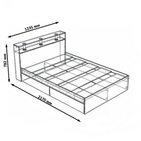 Камелия Кровать 1200, цвет дуб сонома, ШхГхВ 123,5х217х78,2 см., сп.м. 1200х2000 мм., без матраса, основание есть в Заводоуковске - zavodoukovsk.ok-mebel.com | фото 5