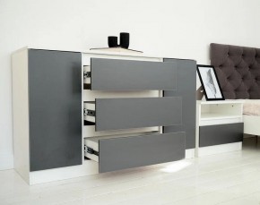 Комод 1200 Парус (Белый/Графит) в Заводоуковске - zavodoukovsk.ok-mebel.com | фото 4