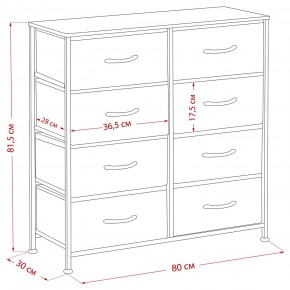 Комод Leset Линкс 8 ящ. (к/з), Каркас Белый, ящики Белые в Заводоуковске - zavodoukovsk.ok-mebel.com | фото 8