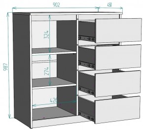 Комод Мальта K115 в Заводоуковске - zavodoukovsk.ok-mebel.com | фото 2