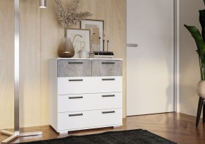Комод Стандарт-5 NEW (белый/цемент светлый) в Заводоуковске - zavodoukovsk.ok-mebel.com | фото 3