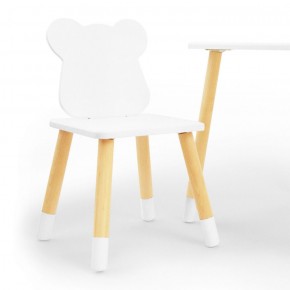 Комплект детской мебели стол и два стула Мишутка (Белый/Белый/Береза) в Заводоуковске - zavodoukovsk.ok-mebel.com | фото