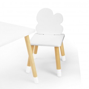 Комплект детской мебели стол и два стула Облачко (Белый/Белый/Береза) в Заводоуковске - zavodoukovsk.ok-mebel.com | фото 1