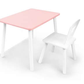 Комплект детской мебели стол и стул Корона (Розовый/Белый/Белый) в Заводоуковске - zavodoukovsk.ok-mebel.com | фото 2