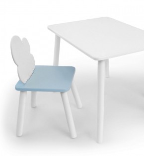 Комплект детской мебели стол и стул Облачко (Белый/Голубой/Белый) в Заводоуковске - zavodoukovsk.ok-mebel.com | фото