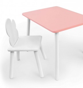 Комплект детской мебели стол и стул Облачко (Розывый/Белый/Белый) в Заводоуковске - zavodoukovsk.ok-mebel.com | фото