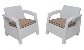 Комплект уличной мебели Yalta Premium Terrace Set (Ялта) белый (+подушки под спину) в Заводоуковске - zavodoukovsk.ok-mebel.com | фото 4