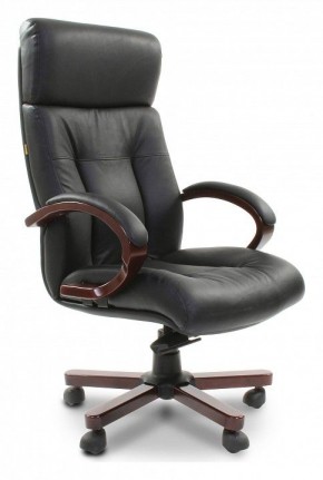 Кресло для руководителя Chairman 421 черный/орех темный, черный в Заводоуковске - zavodoukovsk.ok-mebel.com | фото