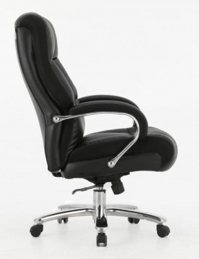 Кресло офисное BRABIX PREMIUM "Bomer HD-007" (рециклированная кожа, хром, черное) 531939 в Заводоуковске - zavodoukovsk.ok-mebel.com | фото 3